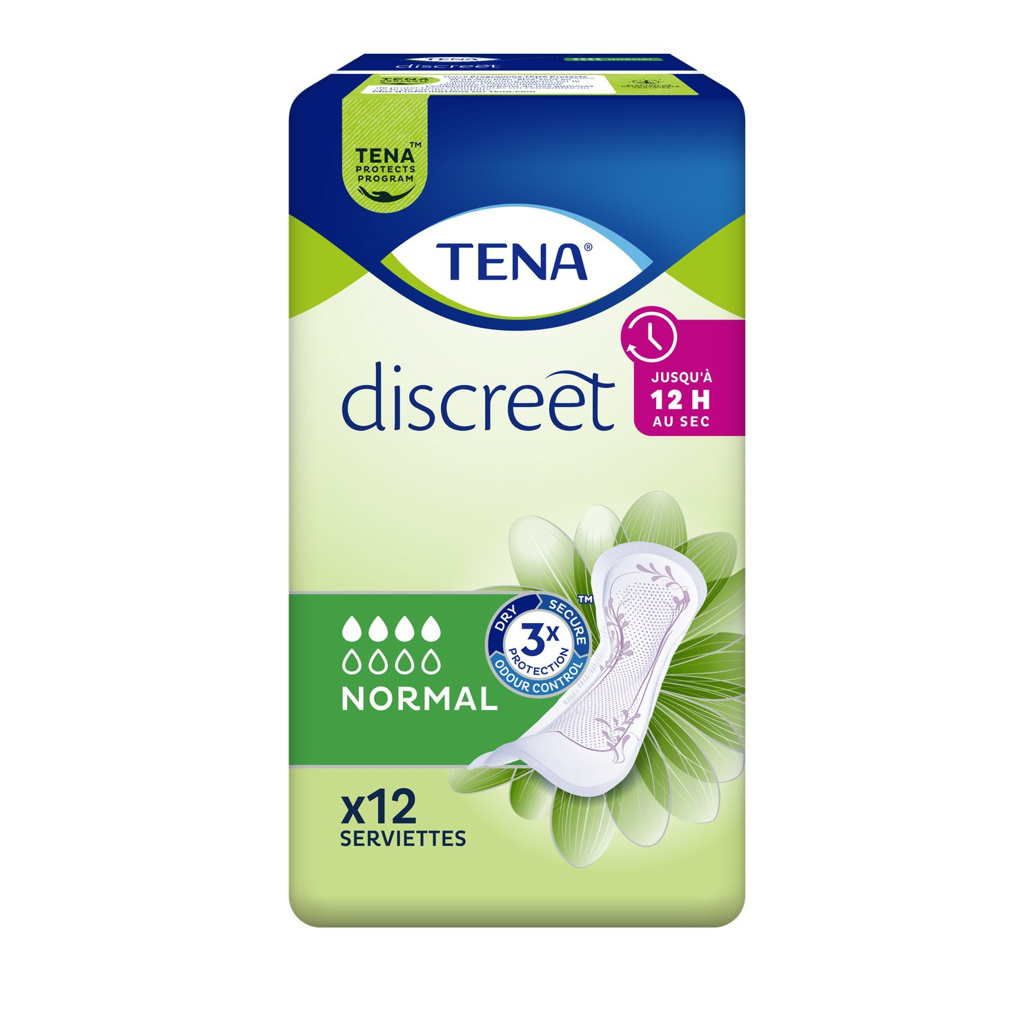 TENA Serviettes pour incontinence normal discreet Lady x12