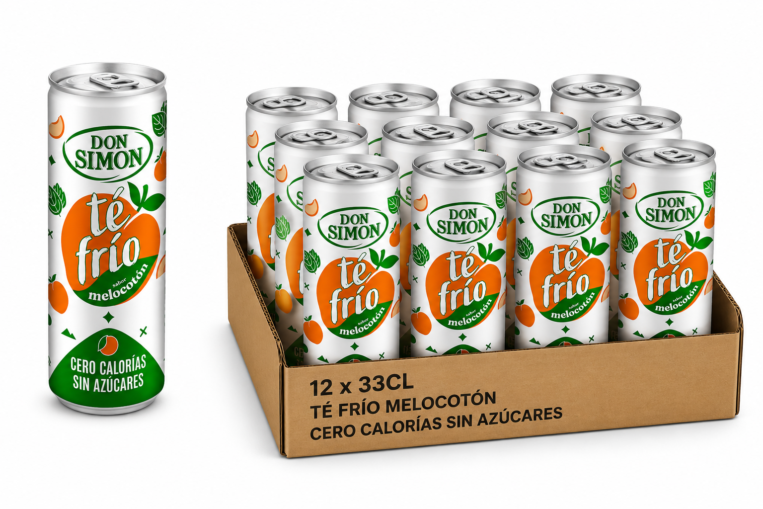 DON SIMON Thé Pêche Pack de 12 x 33cl