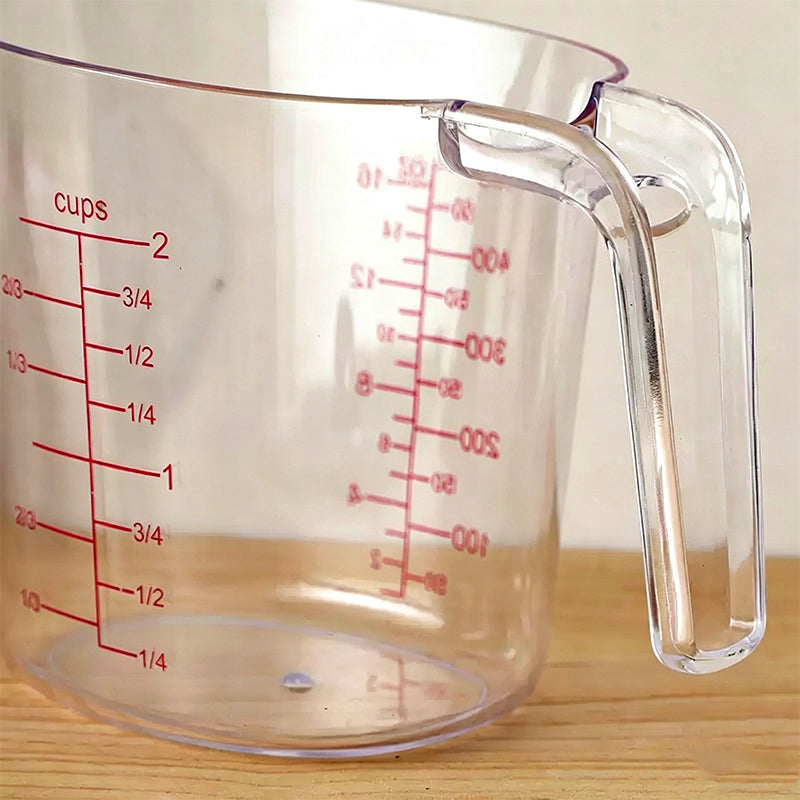 JORDAN&JUDY Lot de 3 verres doseurs transparents, gradués pour la pâtisserie, 250 ml*1 + 500 ml*1 + 1000 ml*1