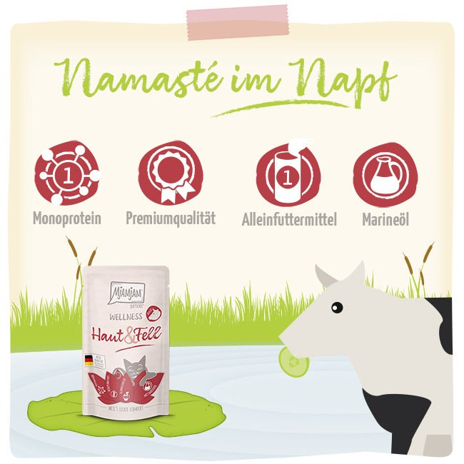 MjAMjAM Nourriture humide pour chat bœuf bien-être 125 g