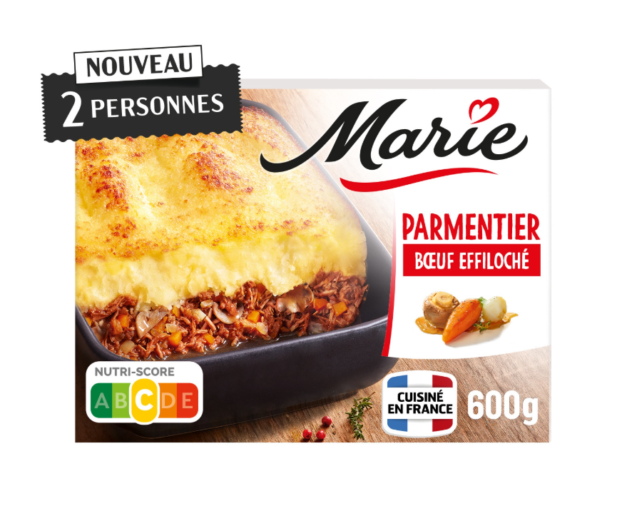 MARIE Plat Préparé Parmentier Bœuf Effiloché 600g