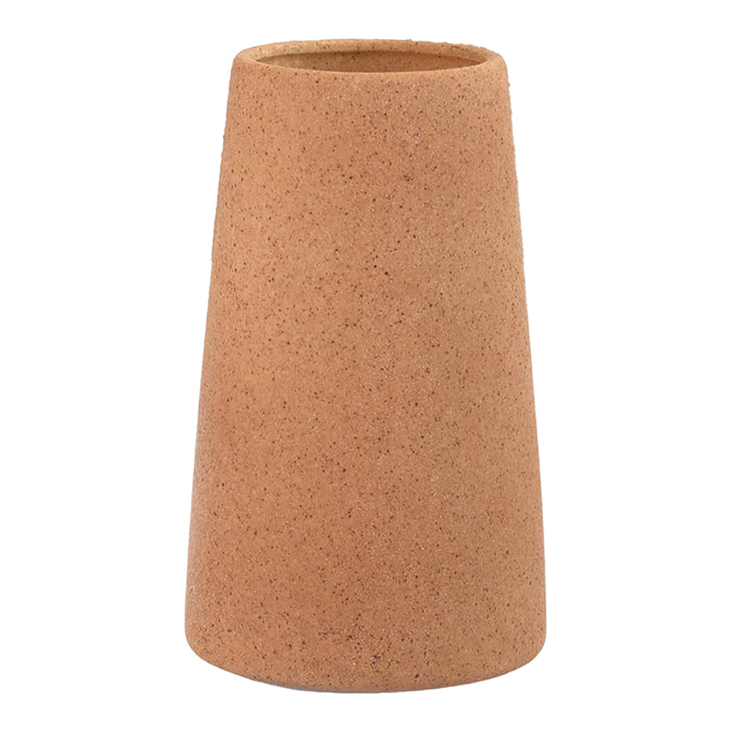 Yuejia Vase en céramique rustique marron - 15 cm