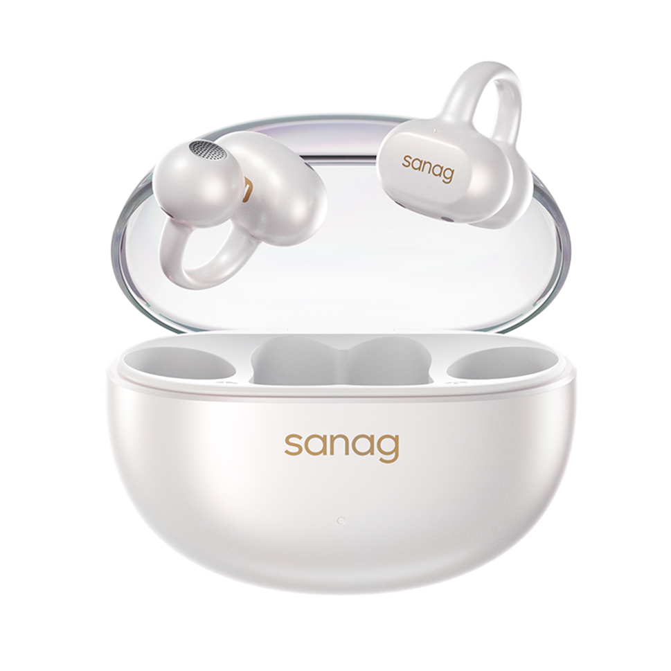Casque Bluetooth sans fil sanag S6S Nova à clip d’oreille, nouvelle conception à conduction osseuse, circum-aural à arrière ouvert, pour le sport et la course, réduction de bruit