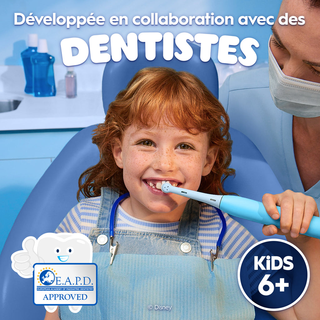 Oral-B iO Kids Stitch 6ans+ Brosse à Dents Électrique pour Enfants – Protection Gencives avec Capteur de Pression Intelligent, 3 Modes dont 1 Super Doux, Minuteur Musical, Inclus 1 Brossette