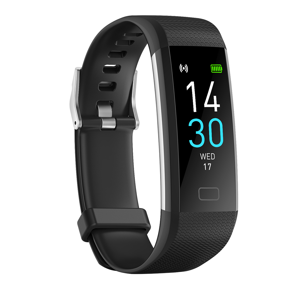 FITTEK S5 Montre connectée, Suivi de santé 24/7, Autonomie 50 jours, 16 modes sportifs, Noir