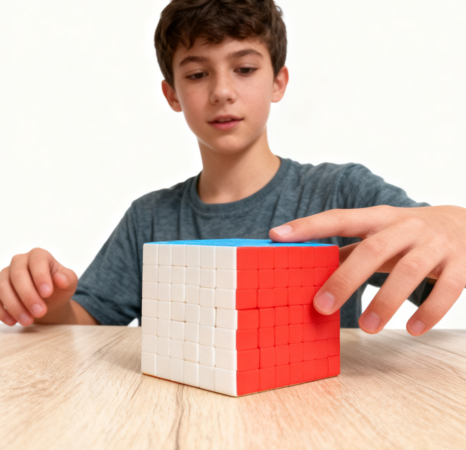Speed Cube 7 x 7 Casse-tête uni sans autocollants en ABS