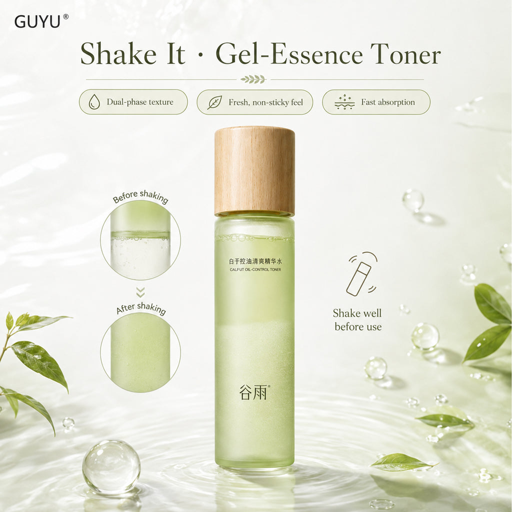 GUYU Coffret de soin contrôle du sébum (Lotion tonique 150 ml + Lotion 100 ml + Nettoyant 60 g)