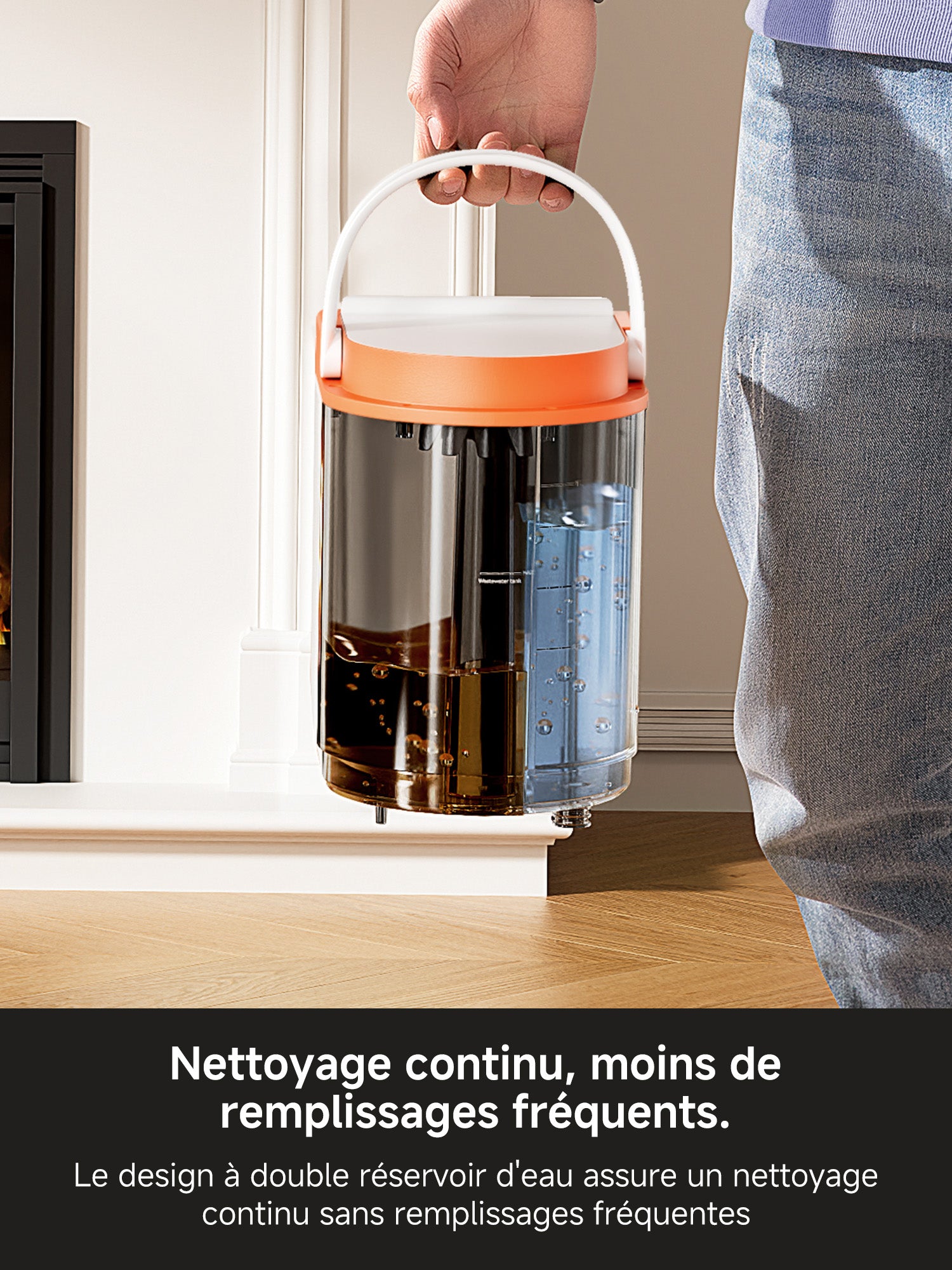 UWANT B300pro Machine de nettoyage de moquette portable, aspiration puissante de 18 kPa pour les taches d'animaux, fonction d'auto-nettoyage
