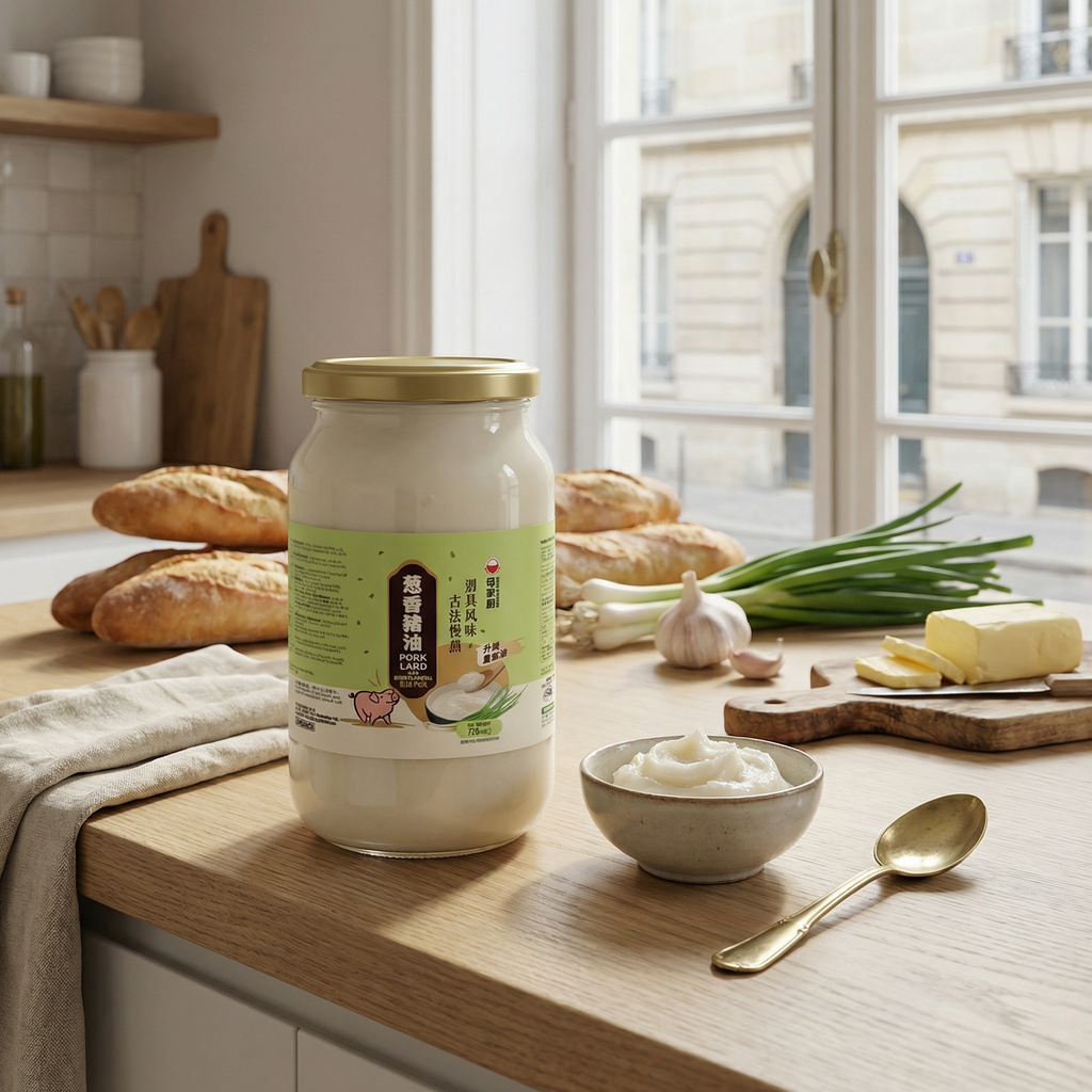 Sijia Kitchen Saindoux aromatisée à l'oignon vert - 720 ml