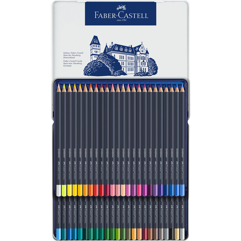 Faber-Castell Boîte en métal de 48 crayons de couleur