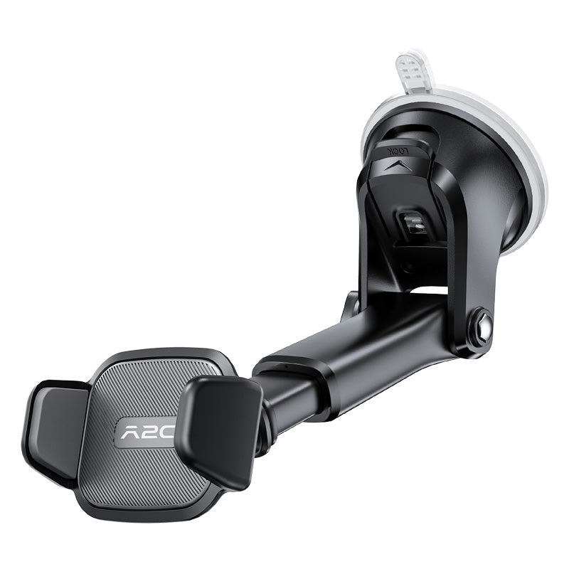 Support de téléphone de voiture à ventouse forte A2C 3-en-1 Tableau de bord/Pare-brise/Sortie d'air Universel Opération à une main Serrage automatique Antidérapant Stable pour voitures
