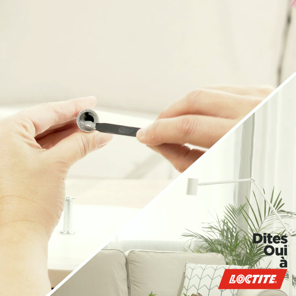 LOCTITE Colle Epoxy spécial Métal 5 min (Seringue 25ml) résine bi-composante, colle forte et rapide pour métaux et autres matériaux, ultra résistante, couleur métal