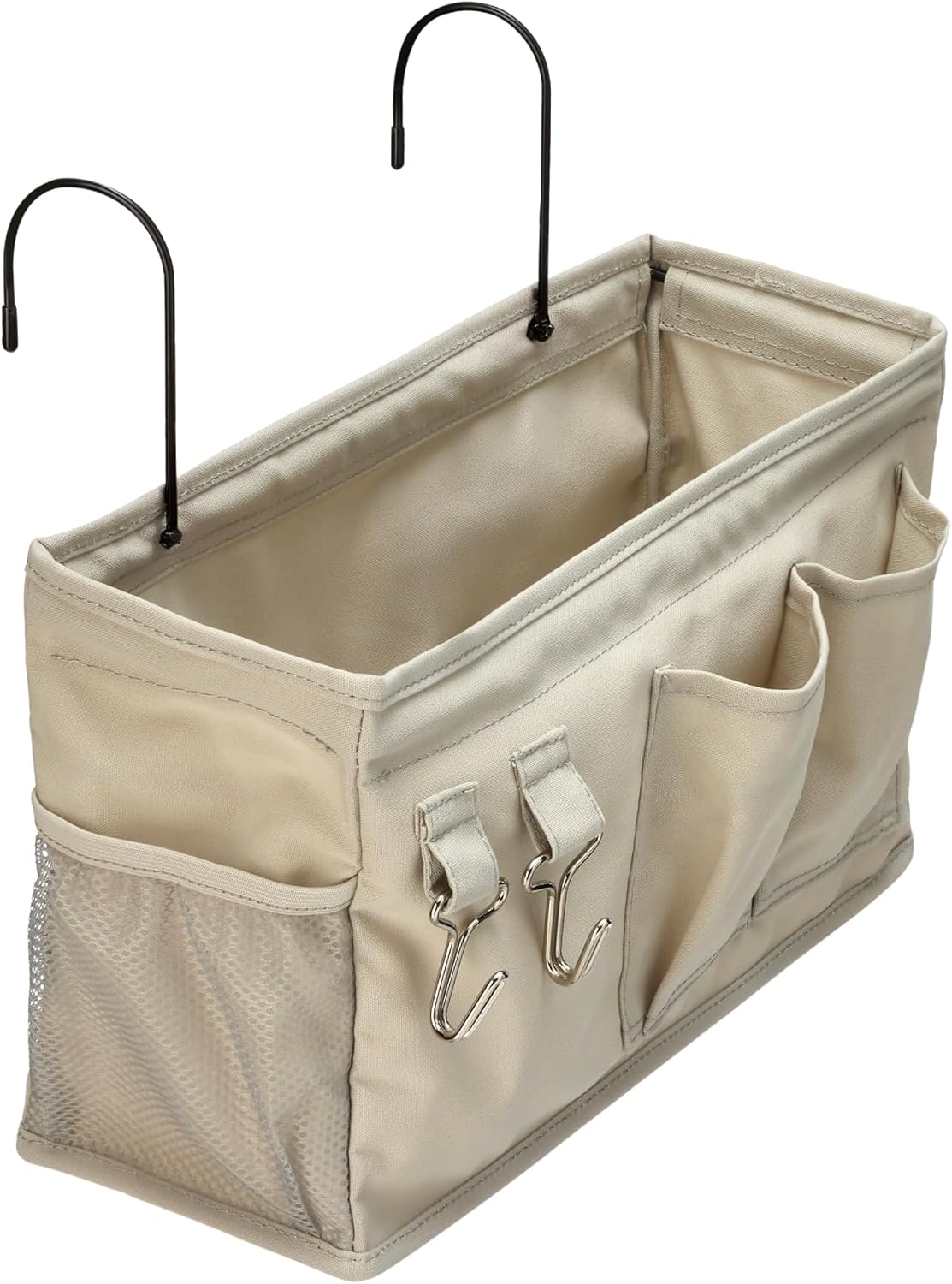 ANQI Organisateur de rangement suspendu de chevet, 4,72 x 14,57 x 7,87 in, Lin, Gris foncé