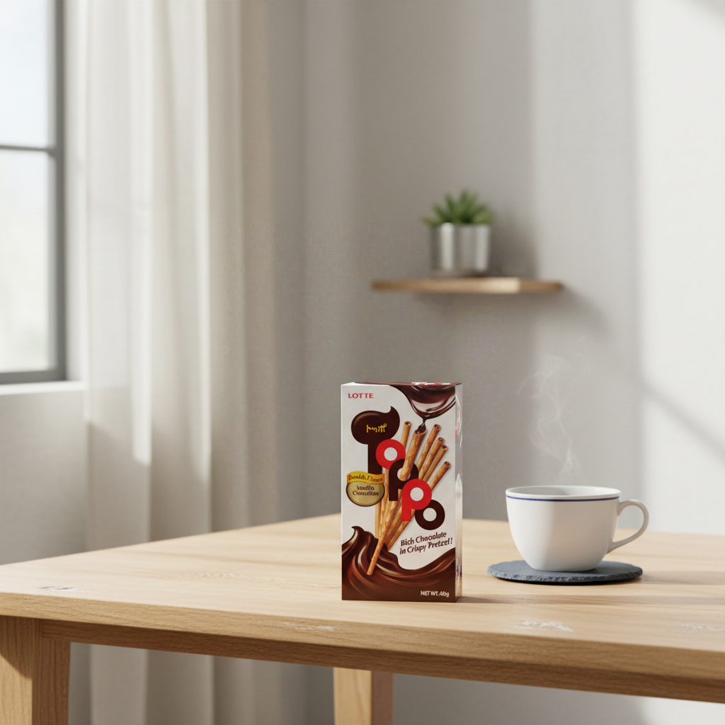 LOTTE Toppo Bâtonnets de biscuit fourrés à la vanille - 40 g