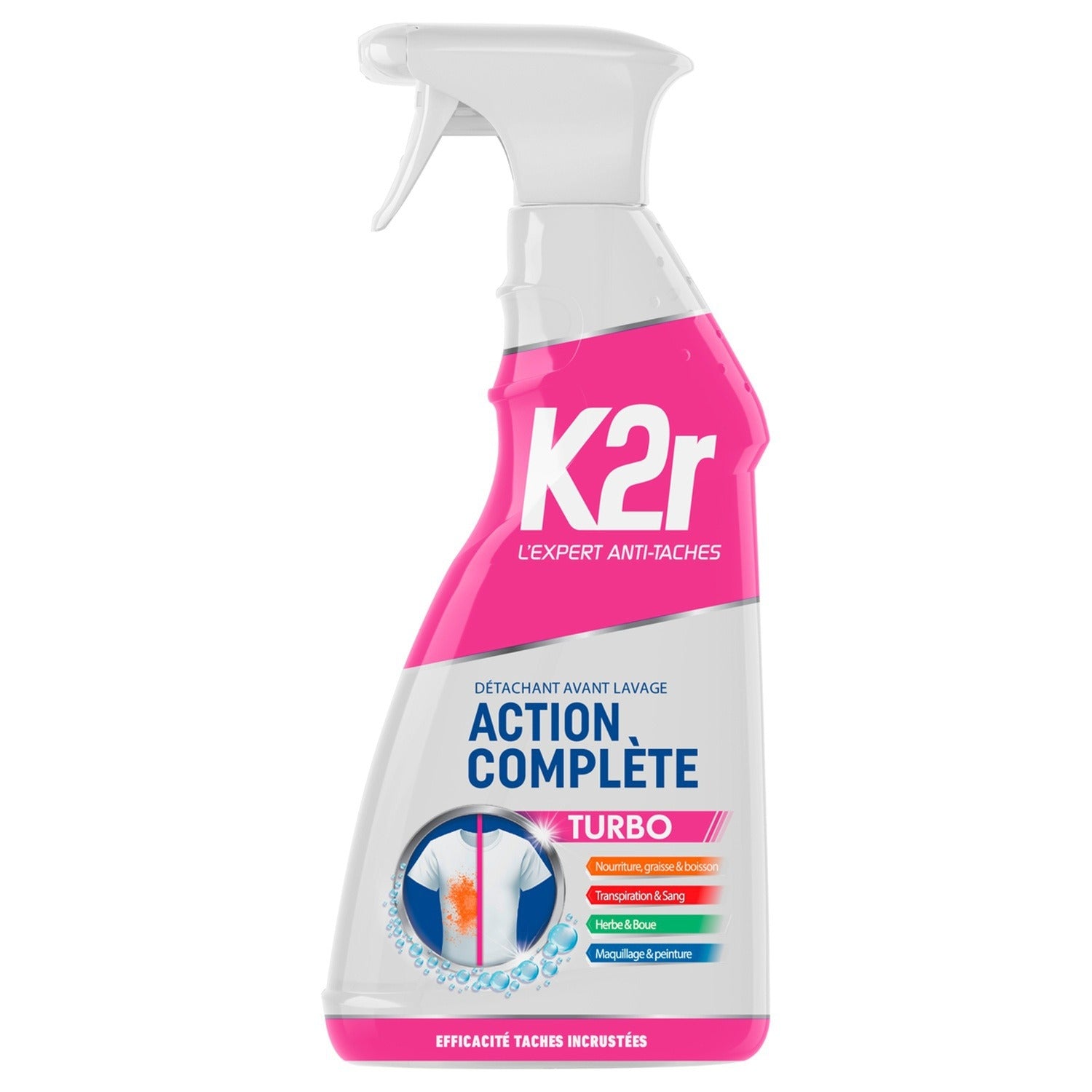 K2R Spray Détachant Avant-Lavage Action Complète Turbo 750ml