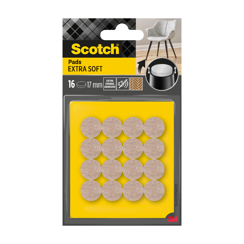 Scotch®Patin feutre laine adhésif Beige Ø 17 mm
