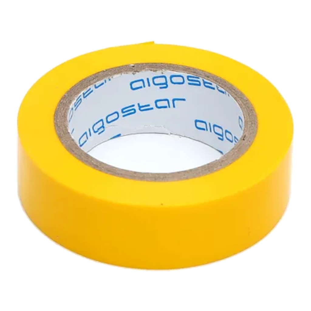 Aigostar Ruban Isolant Électrique en PVC 0,13 mm x 17 mm x 10 m - Jaune