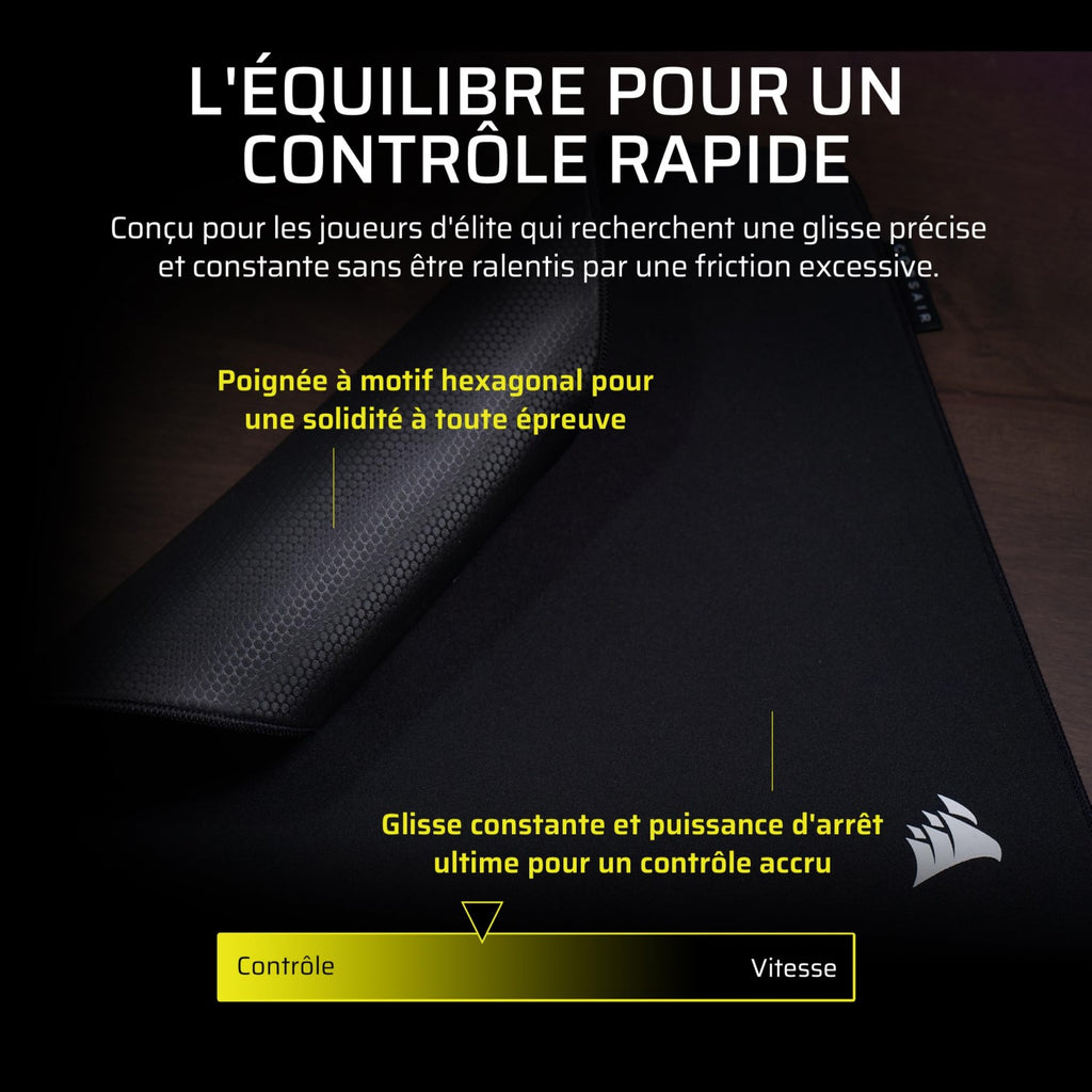 Corsair MM PRO Tapis de Souris Gaming 36x30 cm Surface Contrôle - gris