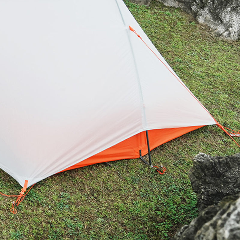 Mobi Garden, Tente YADEEN UL2 20D, Tente imperméable ultralégère, Tente de randonnée et camping pour 2 personnes, Abri d’extérieur léger, Blanc, Poteaux en aluminium ultralégers, Résistante au vent et robuste, Support stable