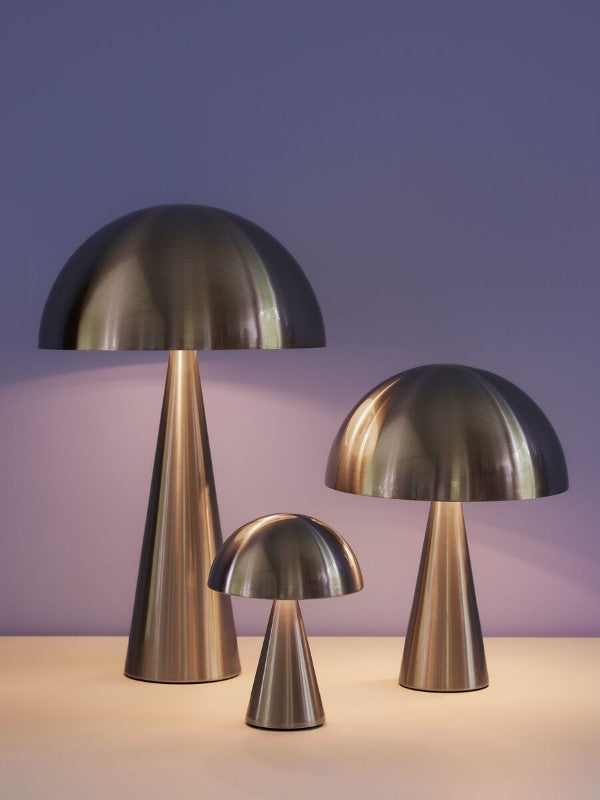 Hübsch Lampe de table Mush Mini Nickel