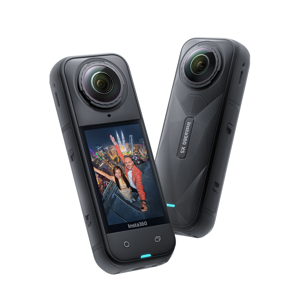 Insta360 X5 - Caméra d'action 360° 8K étanche, excellente performance en basse lumière, effet perche à selfie invisible, objectif remplaçable robuste, autonomie de 3 heures