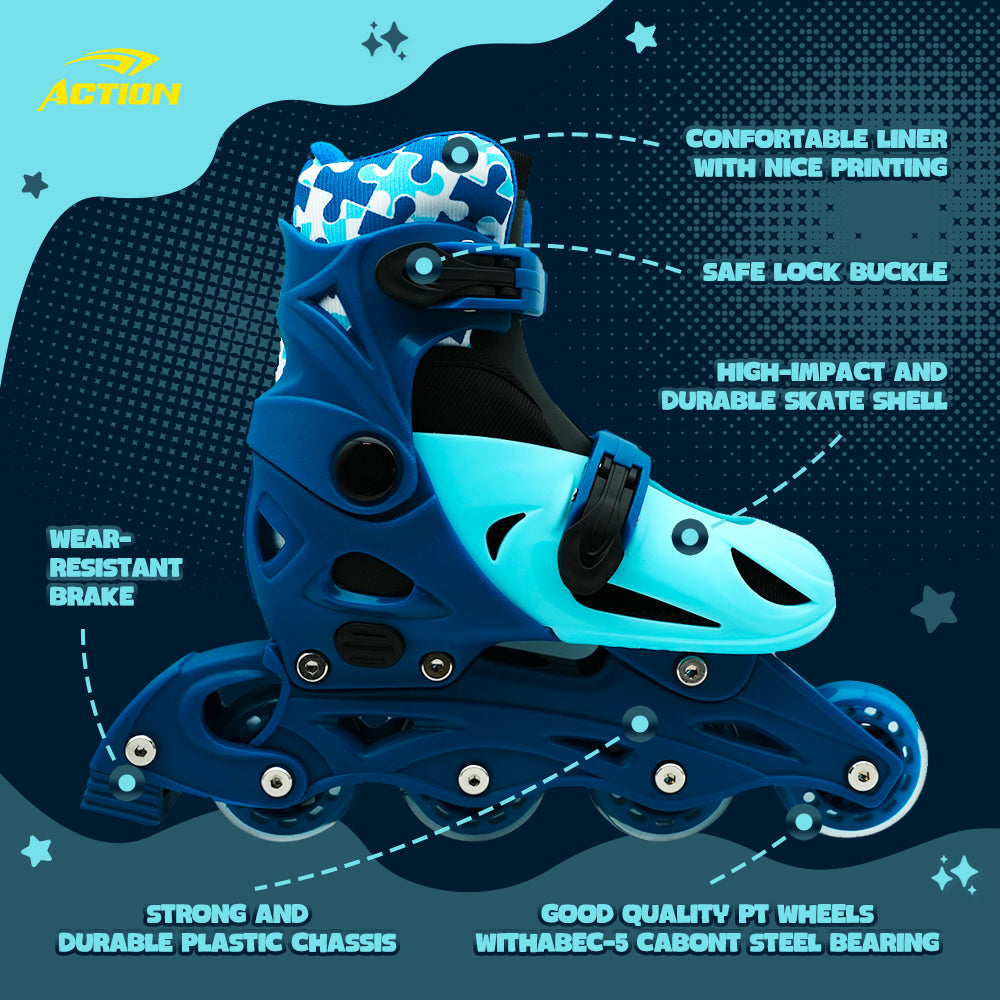 ACTION Patins à roulettes en ligne PW-126F - XS