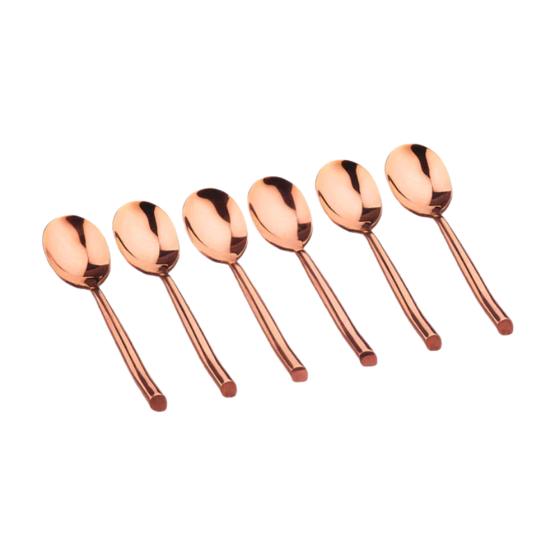 BJÖRN KNUT Lot de 6 petites cuillères - Cuivre