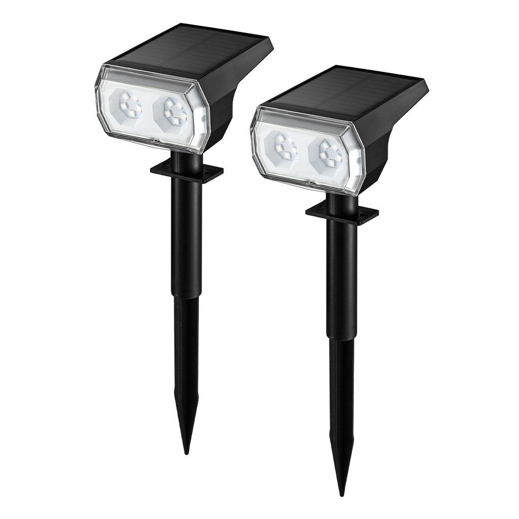 VIVREAL CPD-10 Lot de 2 lampes solaires 48 LED RGB en ABS