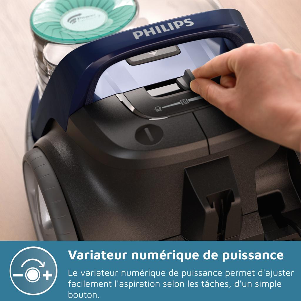 Philips Aspirateur sans sac FC9556/09 Série 5000 LED Bleu 900 W