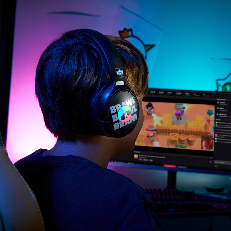 SUBSONIC SS Casque de jeu filaire BRAWL STARS, Noir, compatible PS5, PS4, PC, Xbox, Switch