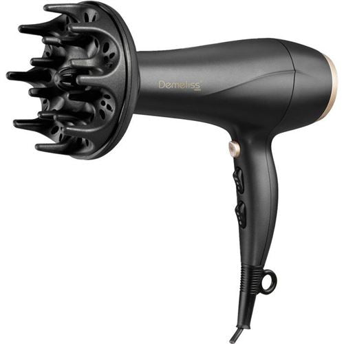 SAINT ALGUE Demeliss - Sèche-cheveux Ultra Series - Diffuseur - 3 réglages de chaleur - 2200 W - Noir