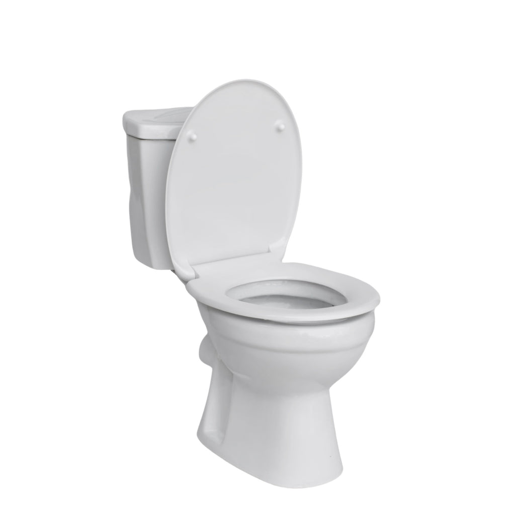 HomSeat Abattant WC en forme de O de qualité supérieure avec fonction d’arrêt en douceur – Fabriqué en plastique de haute qualité, 38,5 x 37,0 cm, 1 ensemble