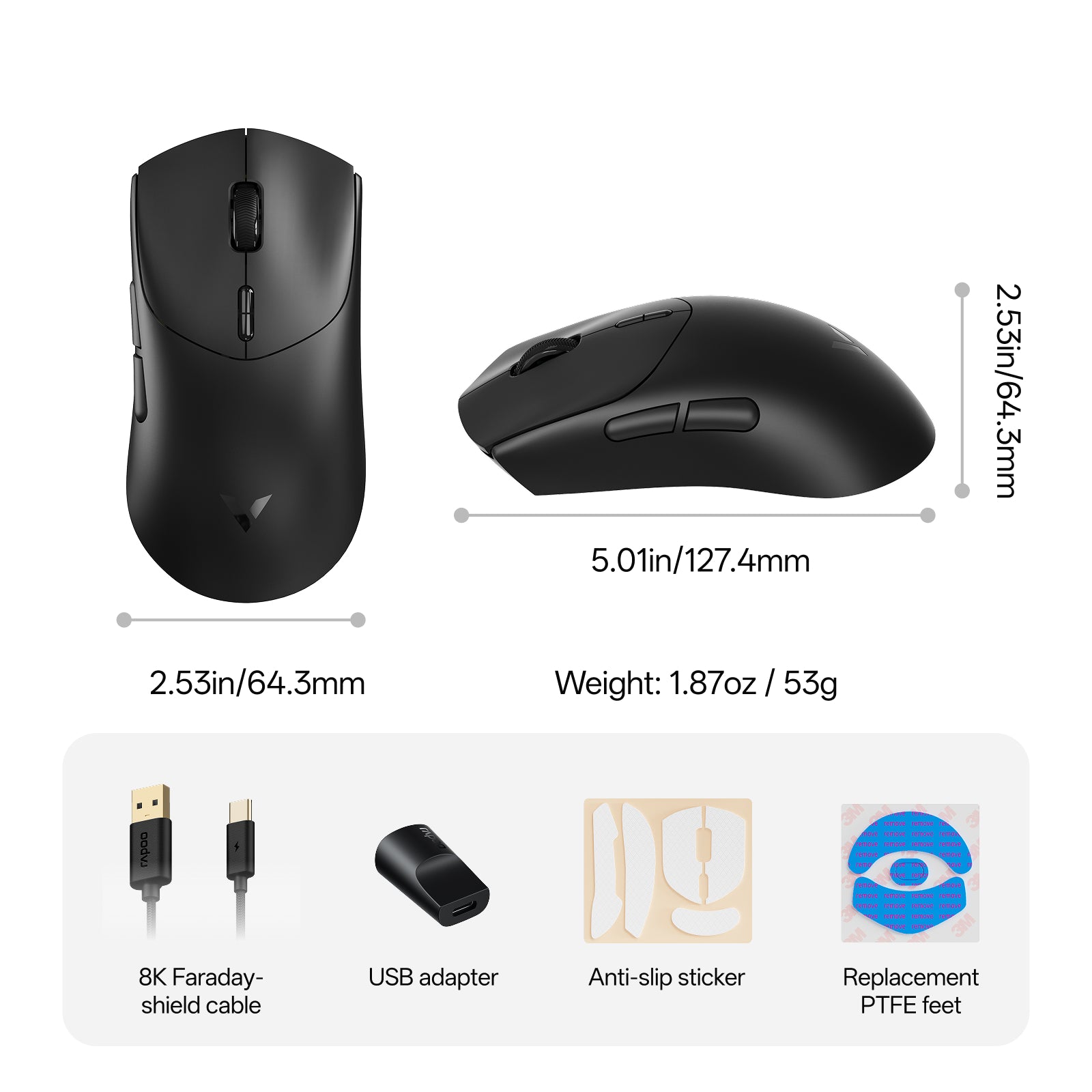 Rapoo Souris VT7 Noir