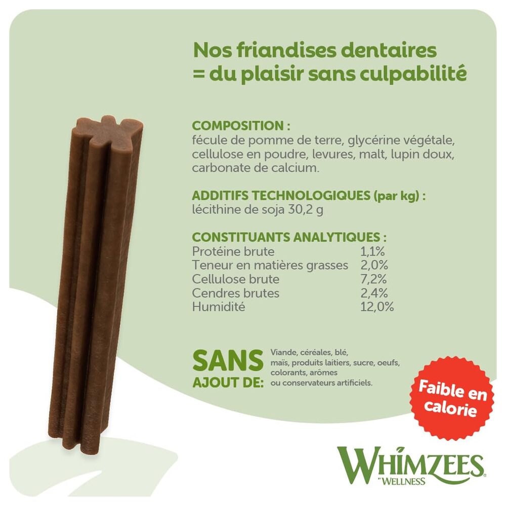 WHIMZEES Bâtonnets grande taille 7 pièces 420 g