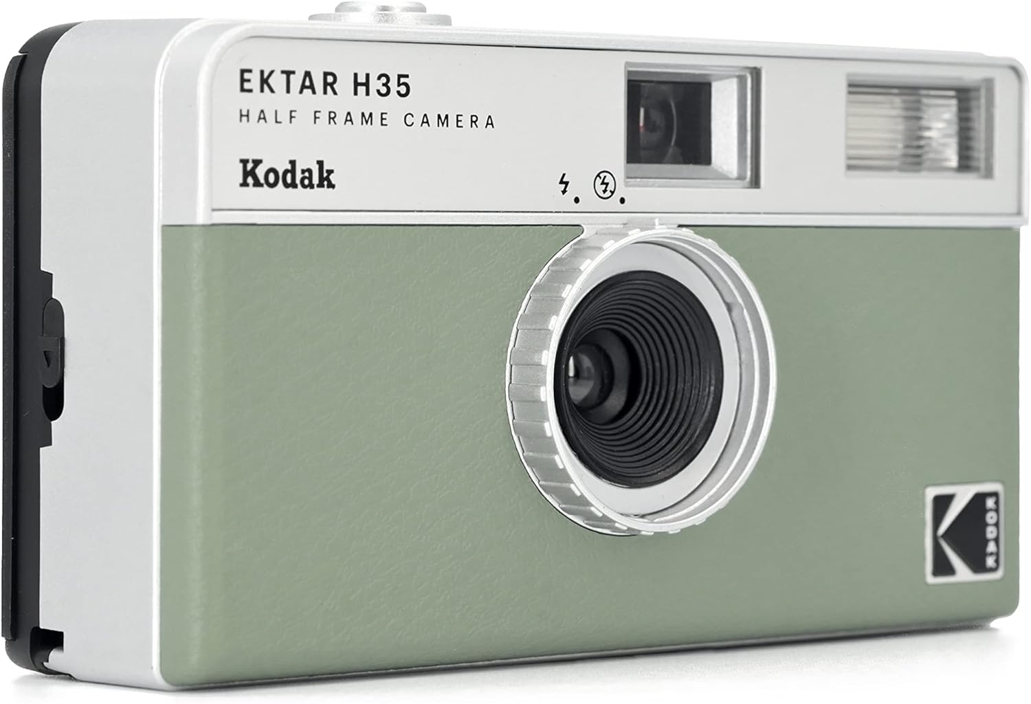 KODAK Appareil photo analogique Kodak EKTAR H35 au format moyen, 35 mm, réutilisable, sans mise au point, léger, facile à utiliser (Versa sauge) (Film et pile AAA non inclus)