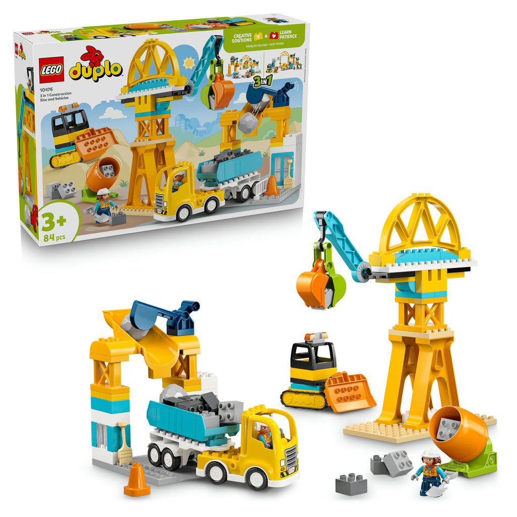 LEGO DUPLO 10476 Le chantier et les véhicules de construction 3-en-1