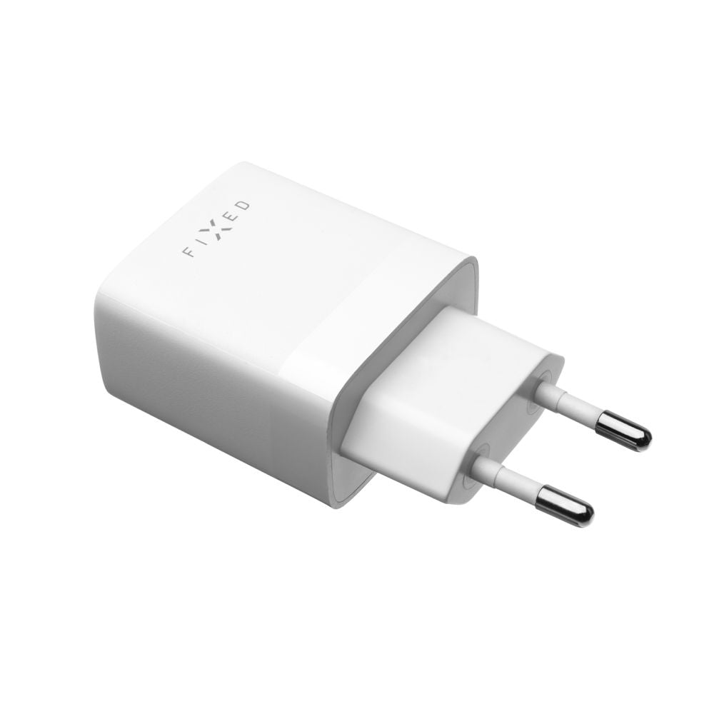 Chargeur de voyage FIXED double USB 17W, Blanc