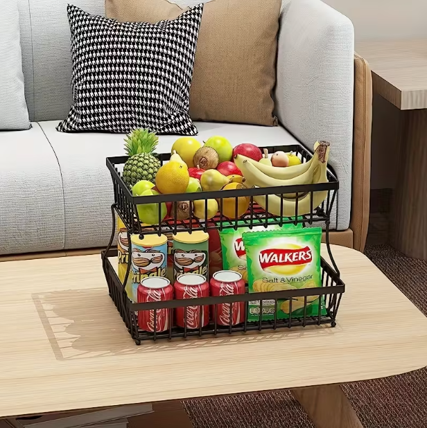 SRD Grand panier pour fruits et légumes - Noir