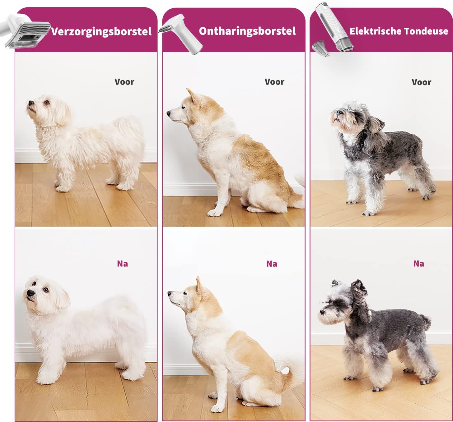 PETKIT Kit de toilettage 5-en-1 avec aspirateur de poils, Moteur silencieux, Collecte de poussière intégrée, Séchage à air froid/chaud, Accessoires multiples, Pour chiens et chats