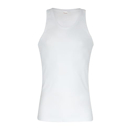 EMINENCE Débardeur Premium Pur Coton, Blanc, XL