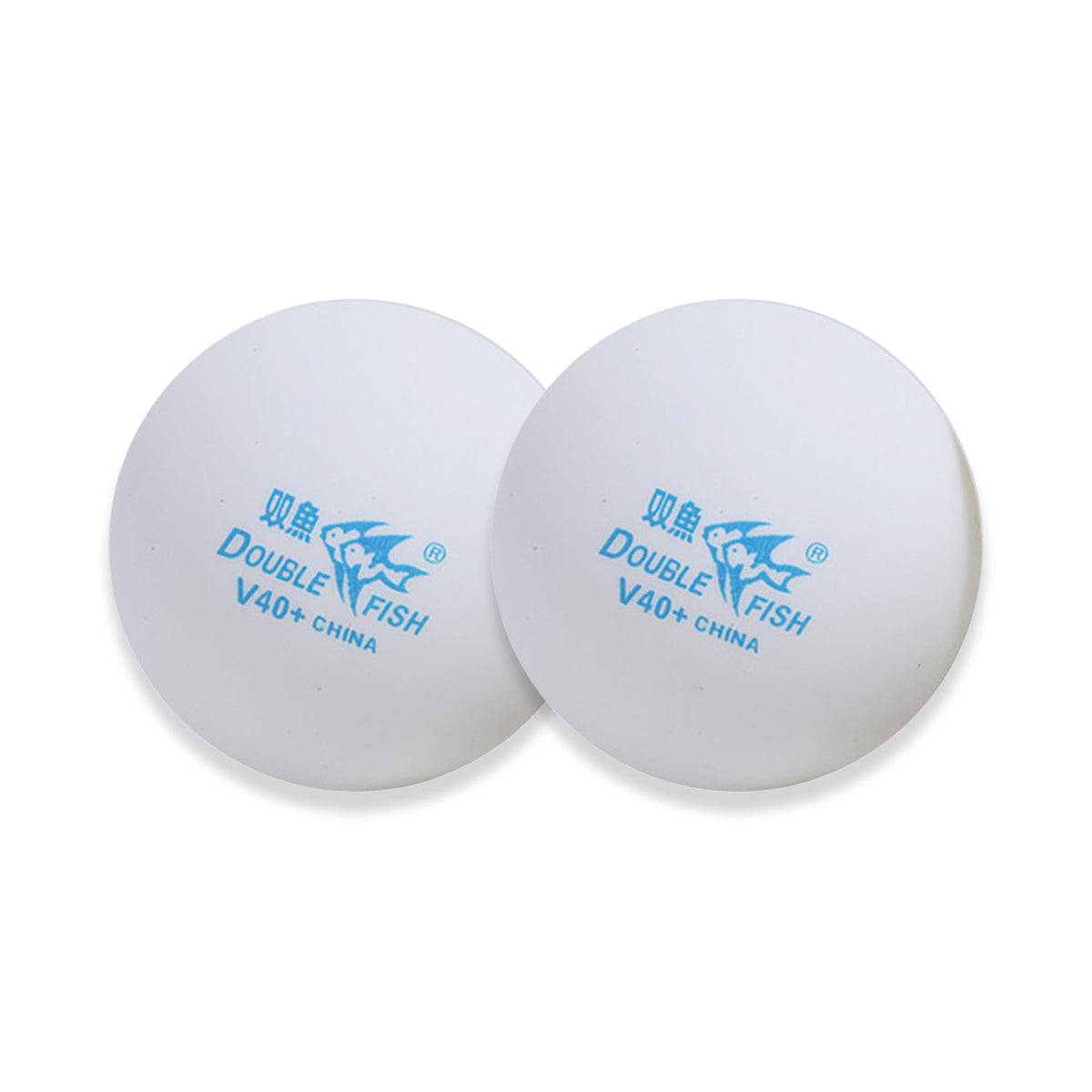 Double Fish Balles de tennis de table d'entraînement avec couture V40+ sans étoile, boîte de 100, Blanc