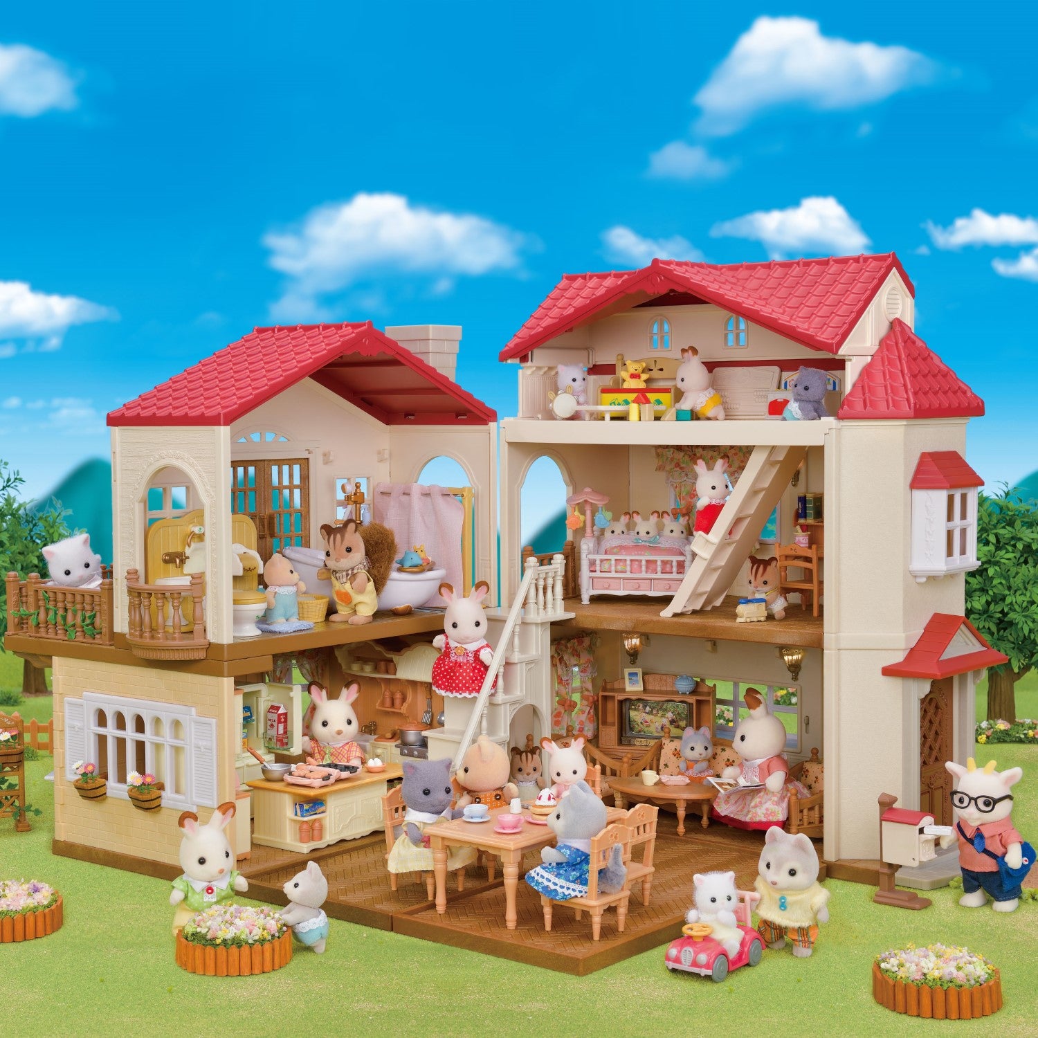 Sylvanian Families La grande maison éclairée et sa pièce secrète