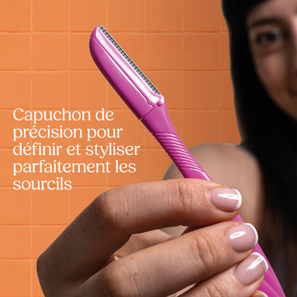 WILKINSON SWORD Intuition - Outil Dermaplaning Eyebrow Shaper - 3 Accessoires et 1 Embout
