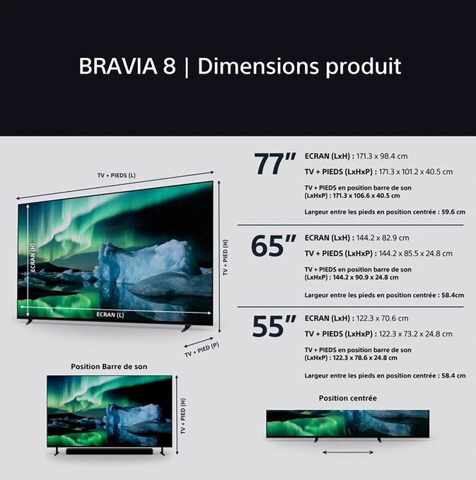 Sony TV OLED 4K Smart BRAVIA 8 65" K-65XR80