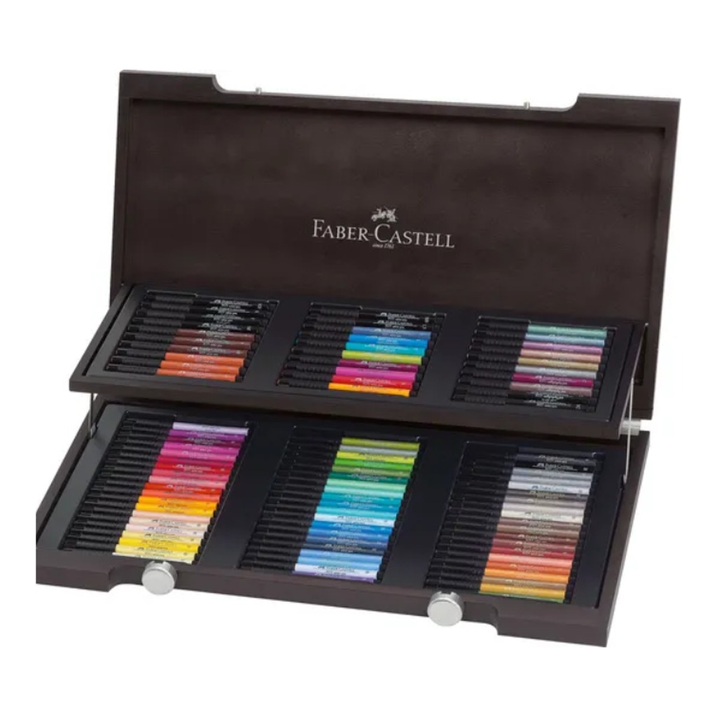 Faber-Castell Boîte de 90 feutres pinceaux Pitt Artist