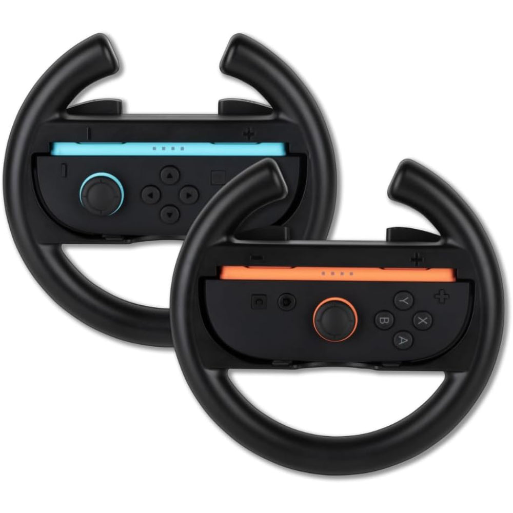 Konix Paire de volants de course pour manettes Joy-Con Nintendo Switch 2 - Plastique - Noir