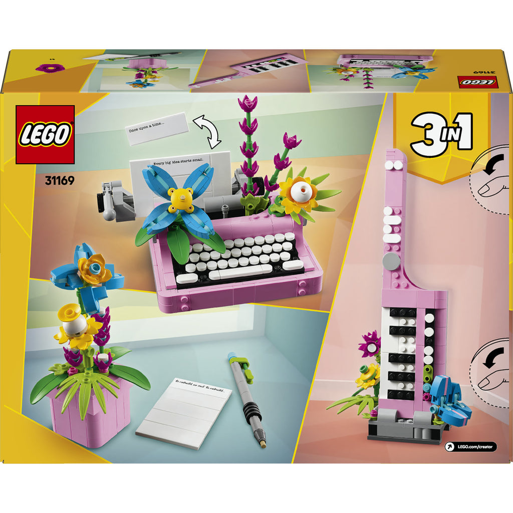 LEGO Creator 31169 La machine à écrire avec des fleurs