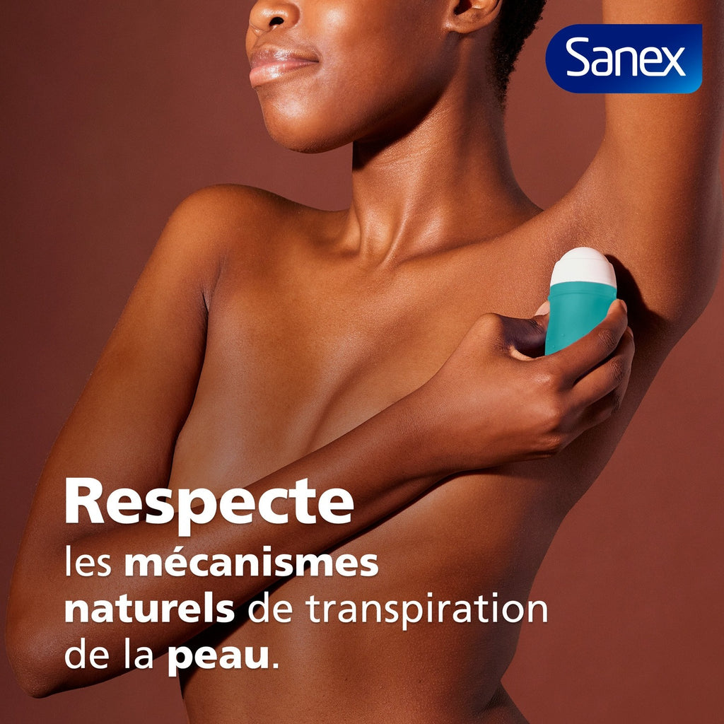 Sanex Déodorant bille Anti-odeurs Pierre d'Alun 48h Natur Protect 50 ml