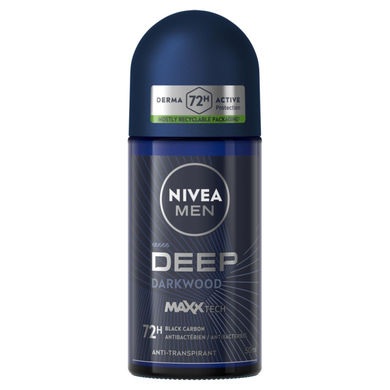 NIVEA MEN Déodorant Aisselles Deep Protection 72h Bille 50 ml