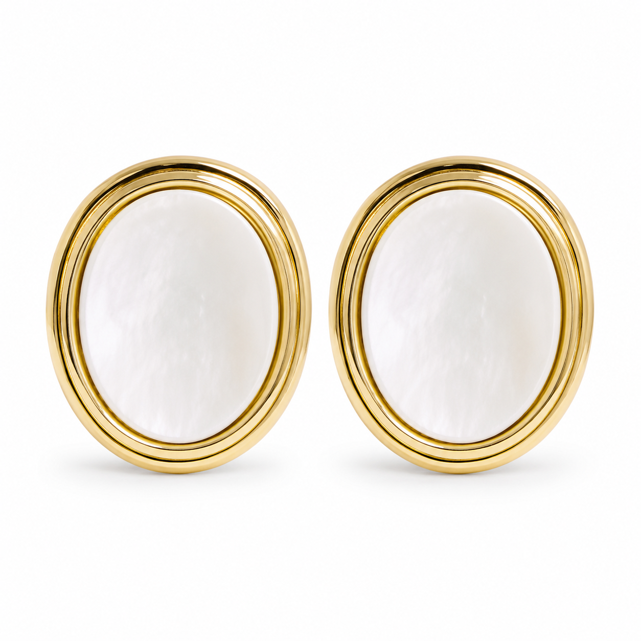 Boucles d'oreilles VoxorAI style européen et américain, pierres œil-de-chat géométriques blanches, puces d'oreilles, toutes saisons
